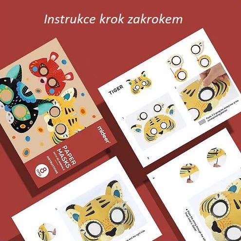 Mideer Papírové party masky Zvířátka - obrázek 3
