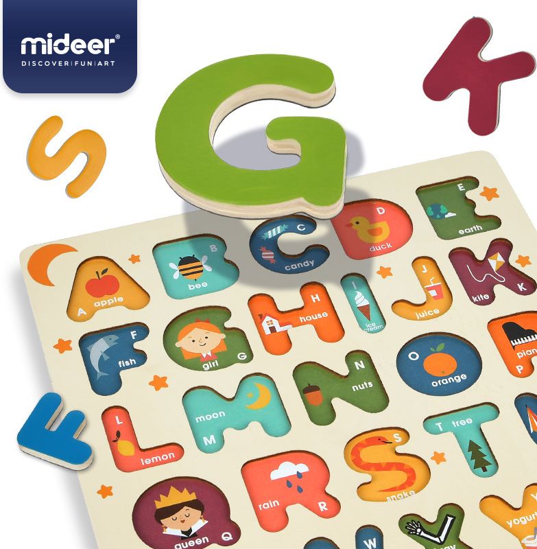 Mideer Vkládací puzzle Abeceda - obrázek 3