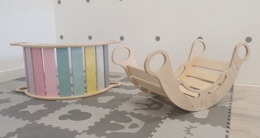 Montessori duhová houpačka 5in1 varianta: bez laku - obrázek 3
