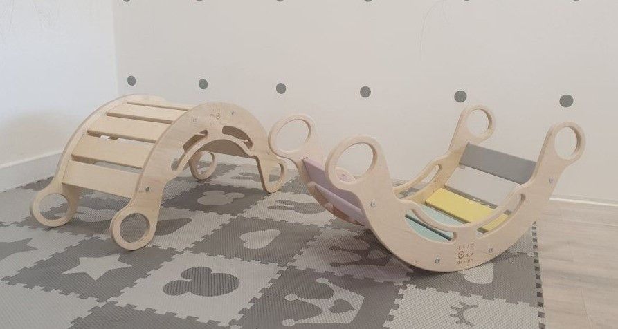 Montessori duhová houpačka 5in1 varianta: bez laku - obrázek 4