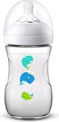 Lahev kojenecká antikoliková - AVENT NATURAL VELRYBA průhledná - 260ml - obrázek 1