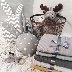 Deka dětská bavlna - VAFLE hořčicová - IvemaBaby - obrázek 2