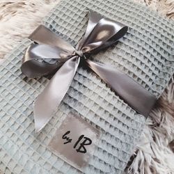 Deka dětská bavlna - VAFLE mentolová - IvemaBaby - obrázek 1