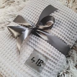 Deka dětská bavlna - VAFLE šedá - IvemaBaby - obrázek 1