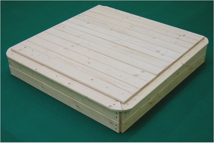 Dětské dřevěné pískoviště  120x120 s krytem - obrázek 2