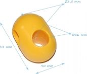 Křížový spoj pro lanovou síť jednodílný černý - obrázek 3