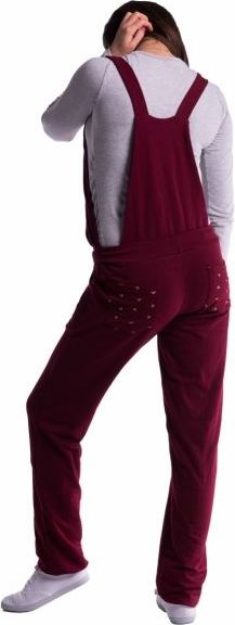 Těhotenské teplákové zahradníky - metalická ocel - XXXL (46) - obrázek 2