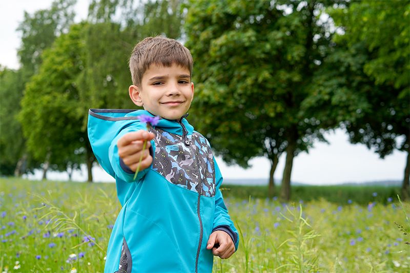 Unuo, Dětské softshellové kalhoty bez zateplení, Smaragdová Velikost: 98/104 - obrázek 9
