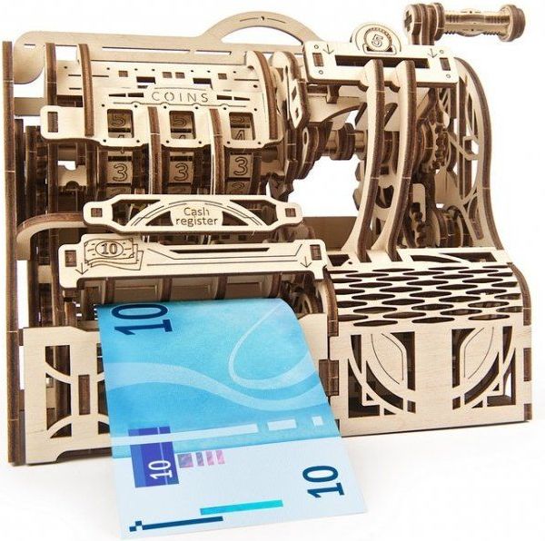 Ugears 3D dřevěné mechanické puzzle pokladna - obrázek 8
