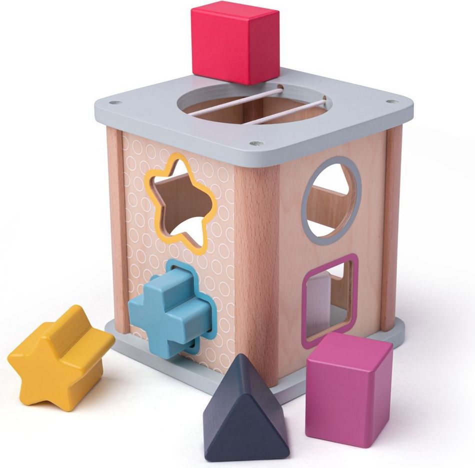 Bigjigs Toys Motorická kostka 100% FSC - obrázek 1