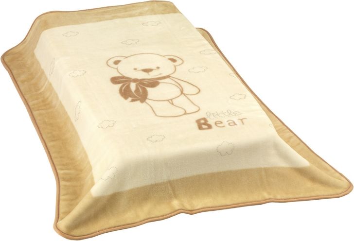 Dětská deka do kočárku Baby Perla béžová Bear - obrázek 1