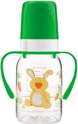 Canpol Babies láhev s potiskem 120ml zelená - obrázek 1