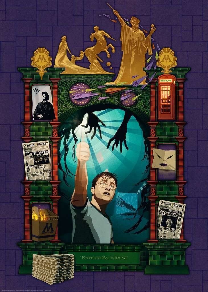 RAVENSBURGER Puzzle Harry Potter 5: Expecto Patronum 1000 dílků - obrázek 1