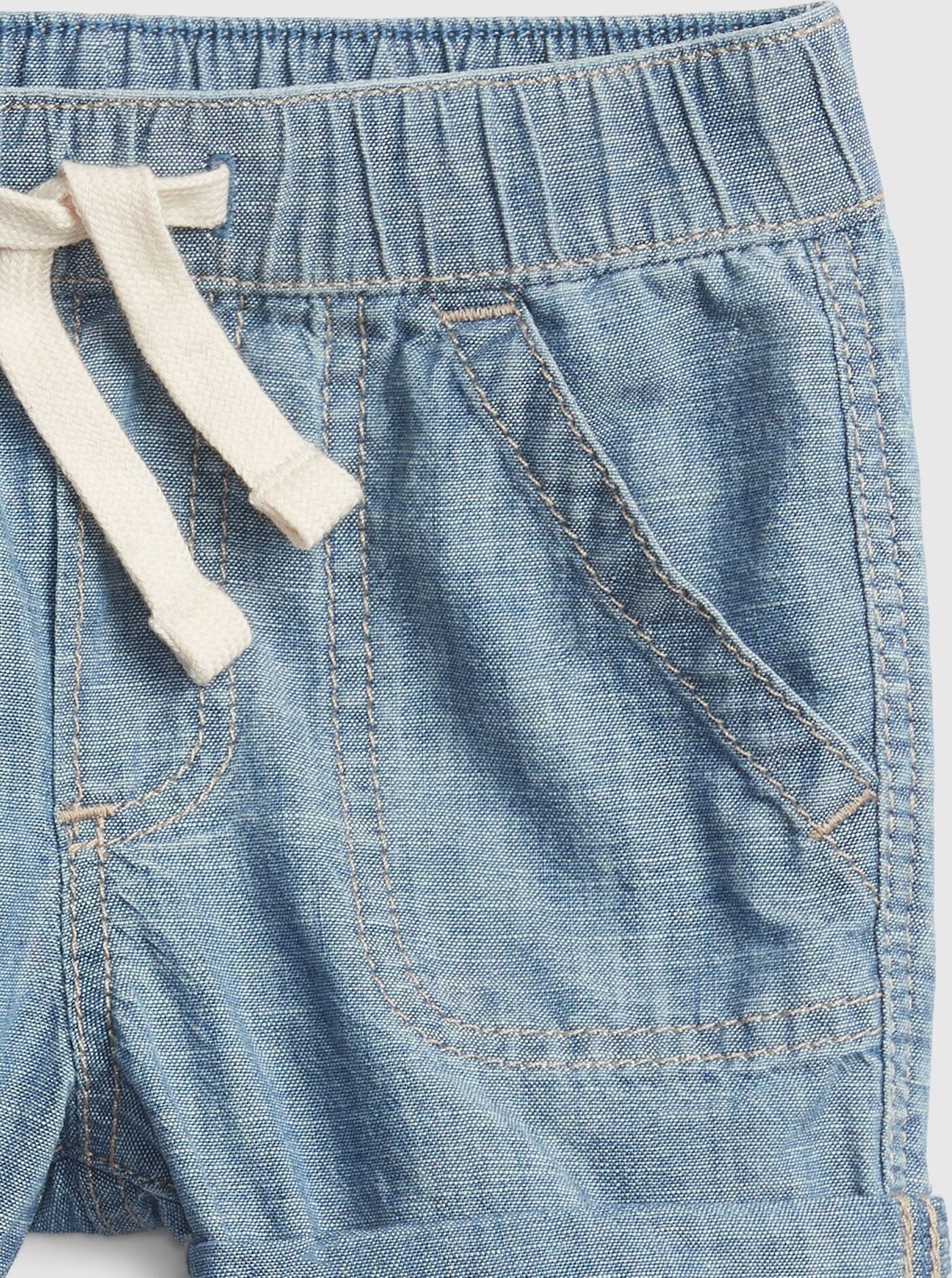 GAP modré dětské kraťasy Denim - 0-3M - obrázek 3