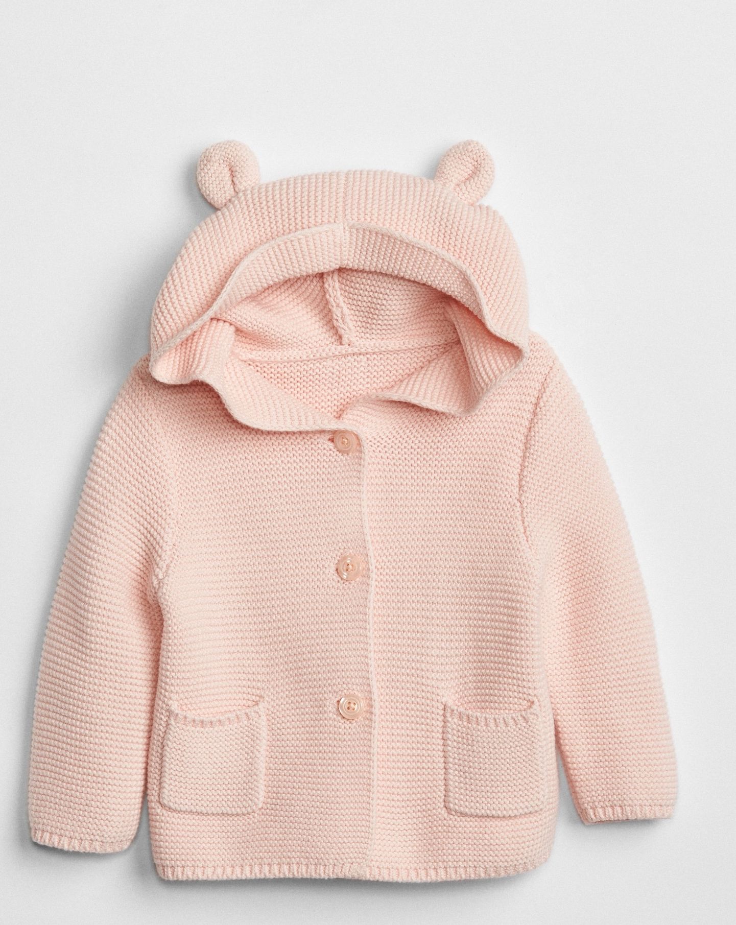 GAP růžové dětský svetr s oušky - 0-3M - obrázek 1