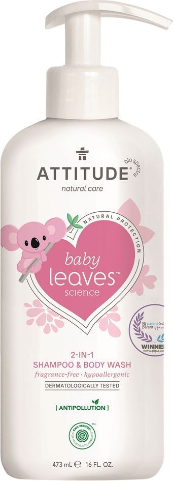 Interkontakt Dětské tělové mýdlo a šampon (2 v 1) ATTITUDE Baby leaves bez vůně 473 ml - obrázek 1