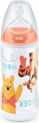 NUK Antikoliková lahvička First Choice Medvídek Pooh a tygřík, 300 ml - oranžová - obrázek 1