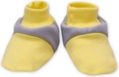 Capáčky kojenecké bavlna - BALÓNEK žluto-šedé - 0-3měs. - obrázek 1