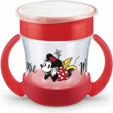 Hrneček NUK Mini magic Cup s úchyty Minnie, červený, 6 m+ - obrázek 1