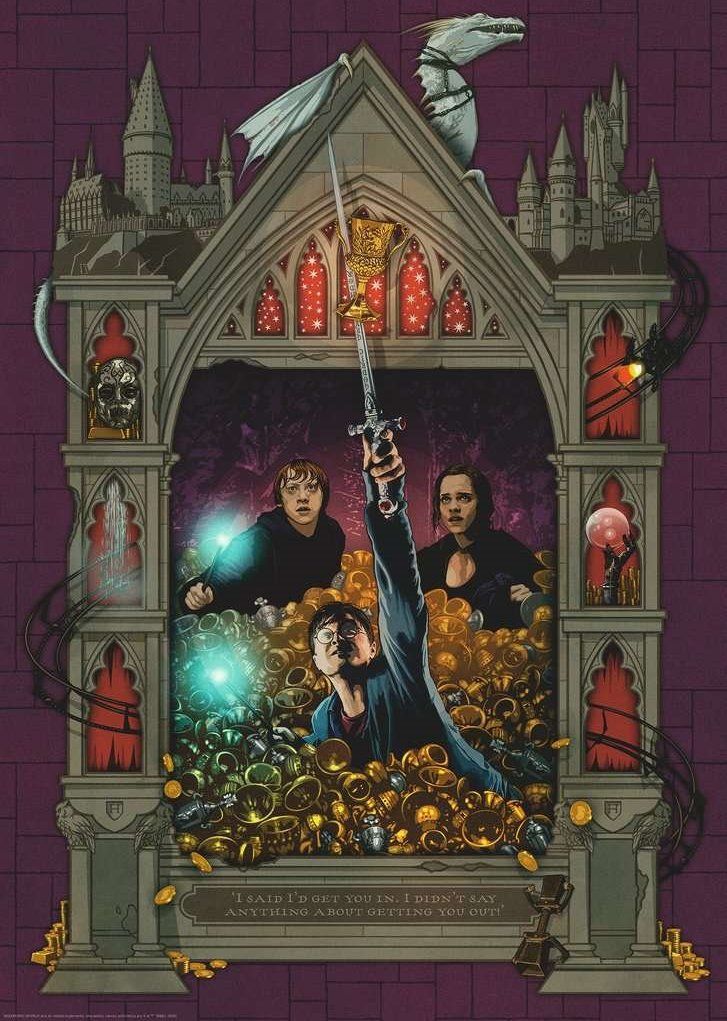 RAVENSBURGER Puzzle Harry Potter 7: Trezor v Gringottovic bance 1000 dílků - obrázek 1
