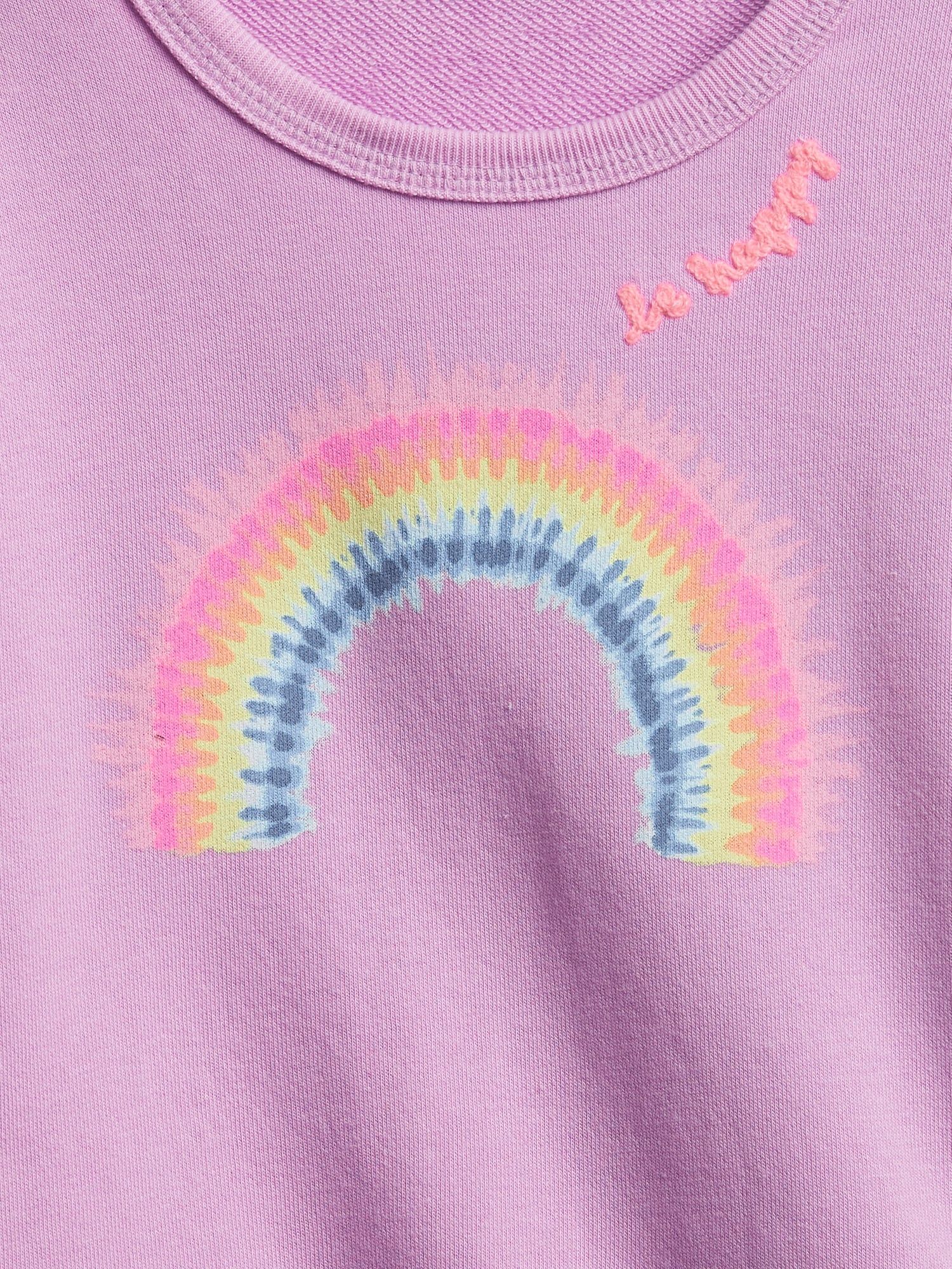 GAP růžové dětská mikina Rainbow - 5YRS - obrázek 3