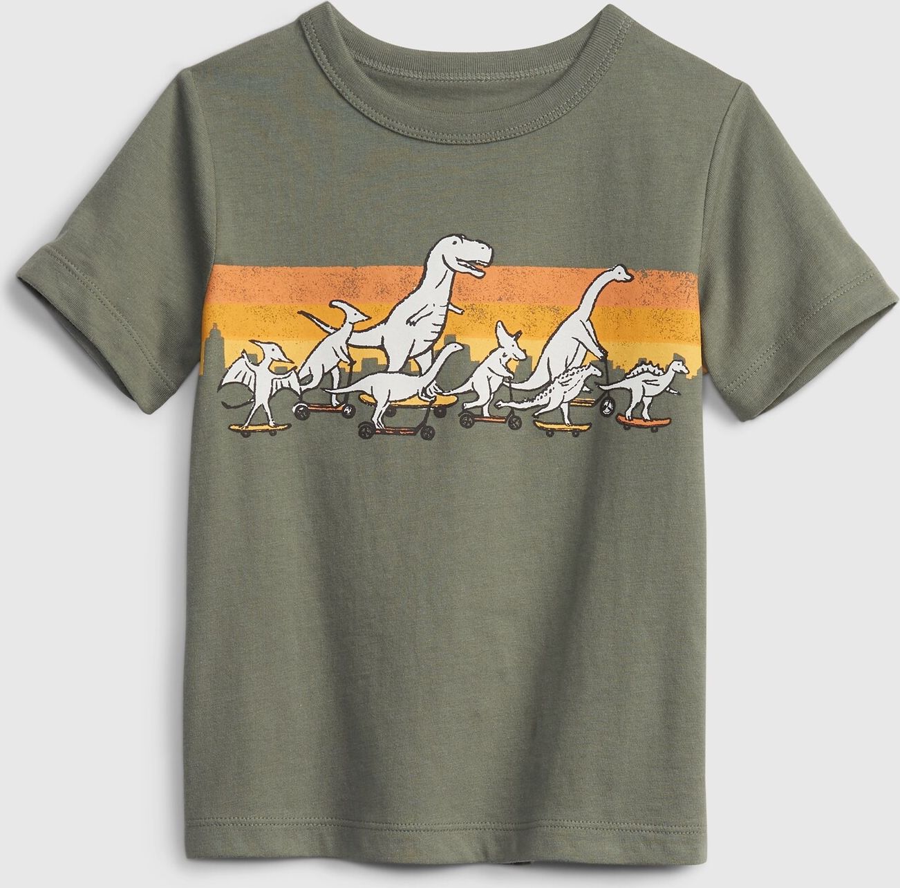 GAP zelené dětské tričko s dinosaury - 12-18M - obrázek 1