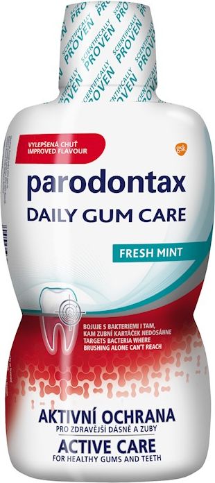 PARODONTAX Daily Gum Care Fresh Mint ústní voda 500 ml - obrázek 1
