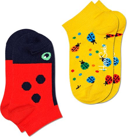 Happy Socks 2pack dívčí ponožky Ladybug Low Sock 22 - 24 vícebarevná - obrázek 1