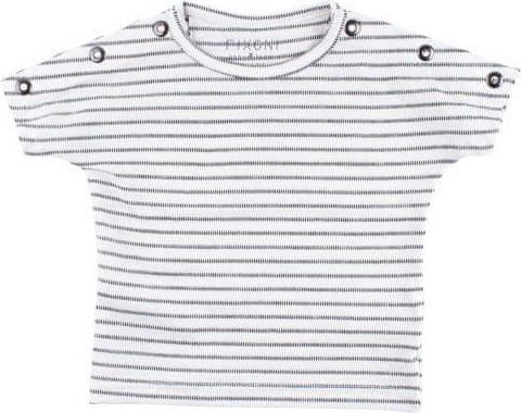 Fixoni dětské tričko KR pruhy GOTS béžová, černá - 86 cm - obrázek 1