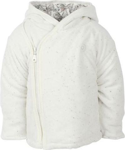 Fixoni dětský vyteplený kabátek tečky bílá - 50 cm - obrázek 1