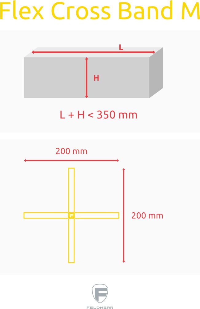 Feldherr Flex Cross Band - M (3ks) - obrázek 3