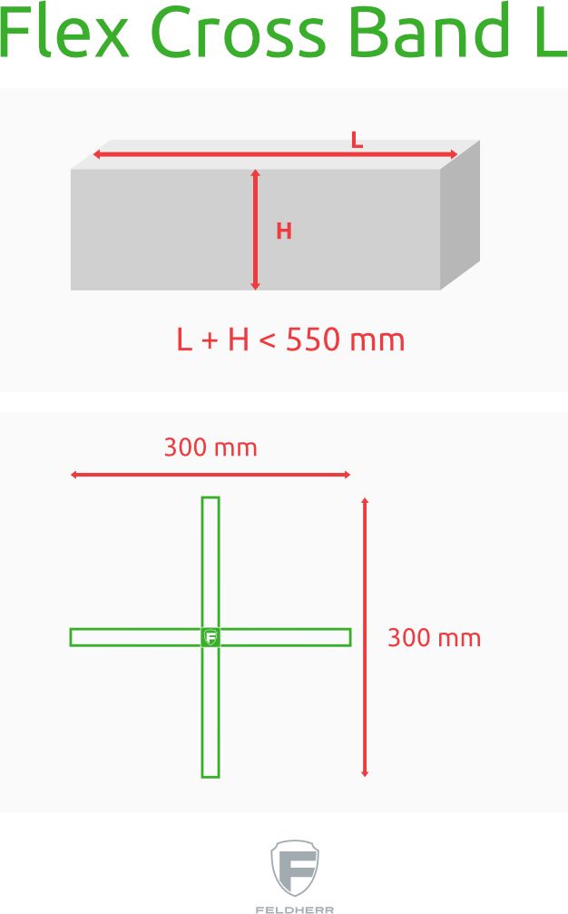 Feldherr Flex Cross Band - L (3ks) - obrázek 3