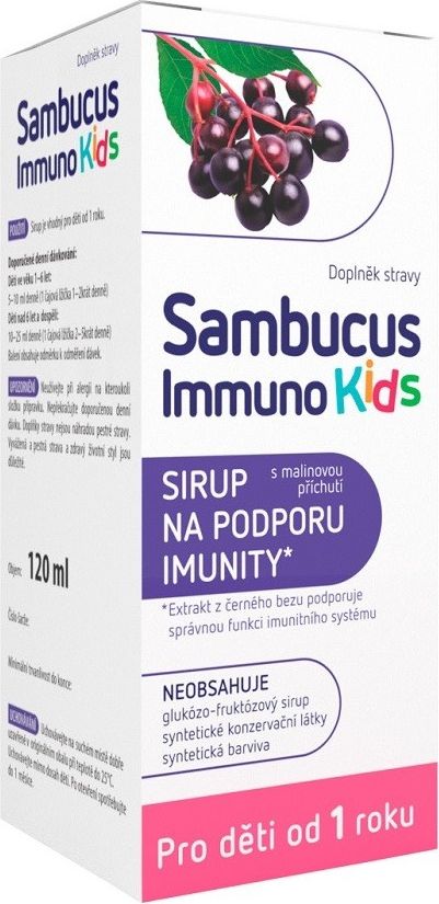 Sambucus Immuno kids sirup 120 ml - obrázek 1