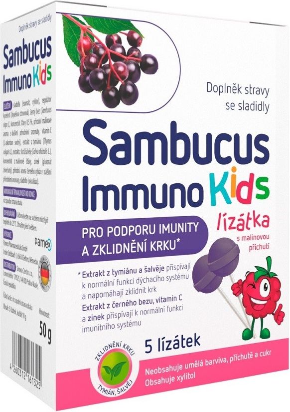 Sambucus Immuno kids lízátka 5 ks - obrázek 1