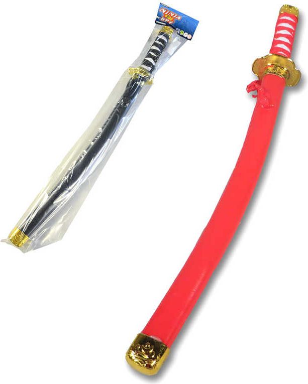 Meč dětský Ninja samurajský 62cm 2 barvy v sáčku plast - obrázek 1