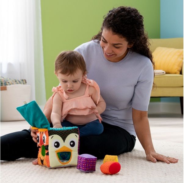 Lamaze - Měkká vkládací kostka se zvířátky - obrázek 4