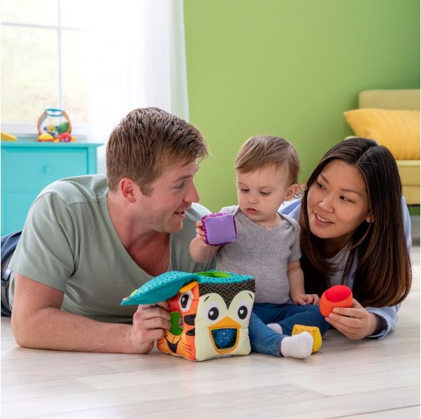 Lamaze - Měkká vkládací kostka se zvířátky - obrázek 6