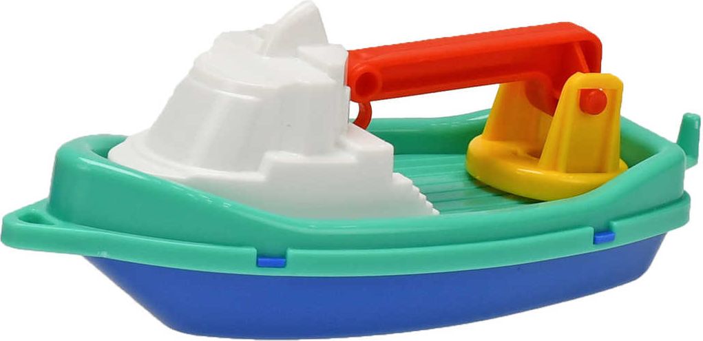 Loďka do vody barevná jeřáb 14cm do vany 2 barvy plast - obrázek 1