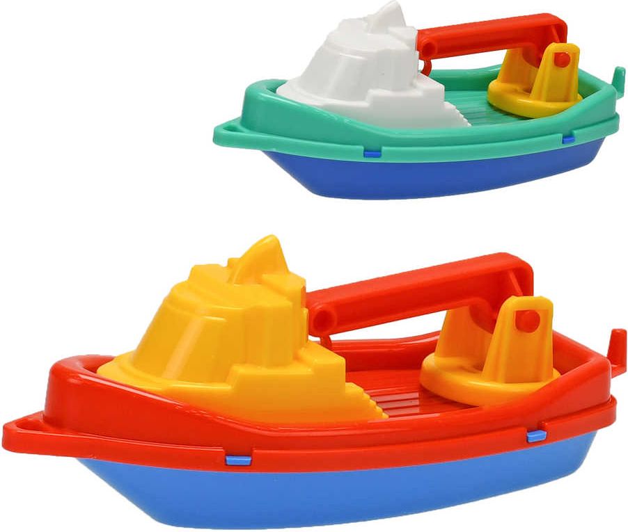 Loďka do vody barevná jeřáb 14cm do vany 2 barvy plast - obrázek 2