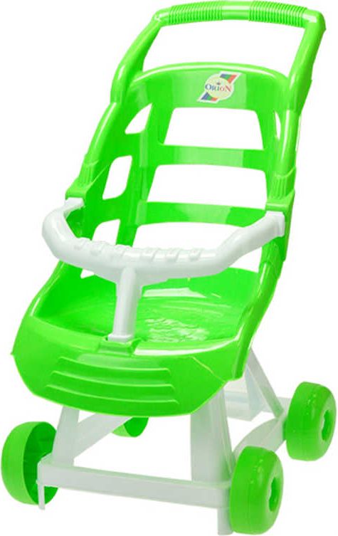 Baby kočárek dětský sportovní Zelený se zábranou pro panenku miminko - obrázek 1