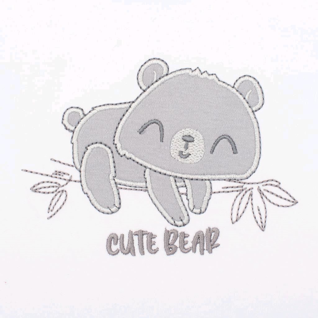 Kojenecké bavlněné body s dlouhým rukávem New Baby Cute Bear Varianta: bílá/56 (0-3m) - obrázek 10
