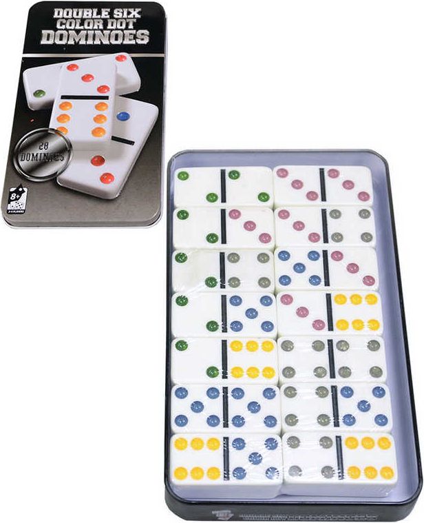 Hra Domino 28 kamenů kovová krabička *SPOLEČENSKÉ HRY* - obrázek 2