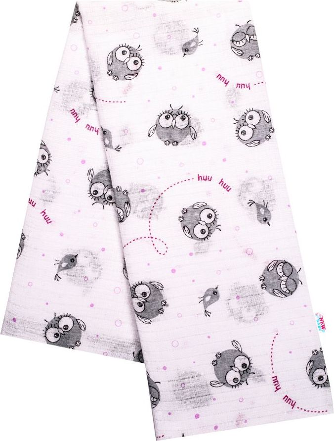 Bavlněná plena s potiskem New Baby Varianta: meow růžová - bílá - obrázek 23