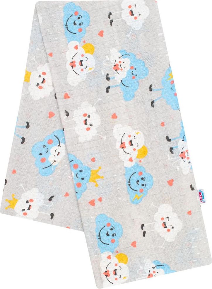 Bavlněná plena s potiskem New Baby Varianta: meow růžová - bílá - obrázek 49