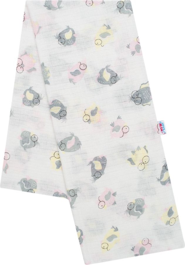 Bavlněná plena s potiskem New Baby Varianta: meow růžová - bílá - obrázek 66