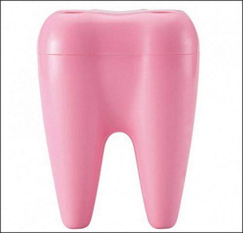 Zubní držák kartáčků - Růžová - obrázek 1