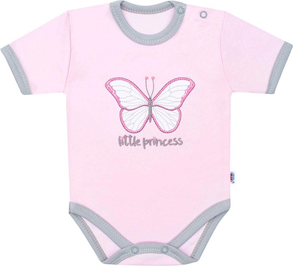 Kojenecké bavlněné body s krátkým rukávem New Baby Little Princess Varianta: růžová/56 (0-3m) - obrázek 5