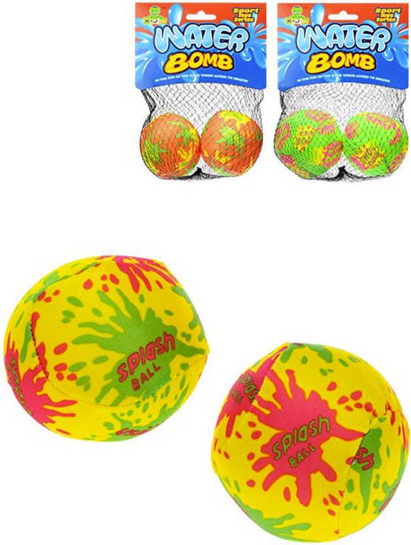 Bomba vodní textilní neon 7cm soft míček na vodu set 2ks 3 barvy v síťce - obrázek 1