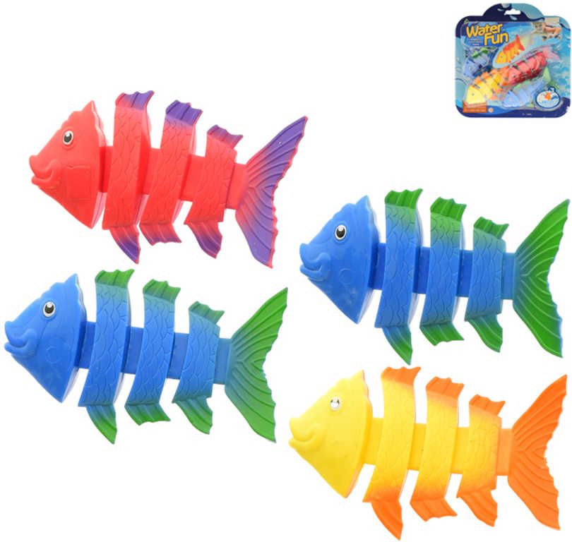 Rybičky barevné na potápění 11cm set 4ks do vody plast - obrázek 1