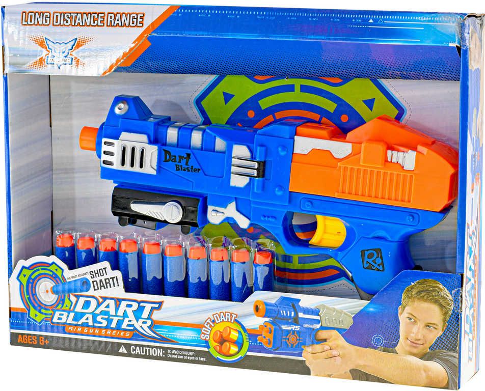 Dudlu Set pistole dětská 25cm na natažení set s pěnovými náboji 10ks a terčem - obrázek 1